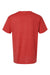 M&O 4800 Mens Gold Soft Touch Short Sleeve Crewneck T-Shirt Heather Red Flat Back