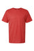 M&O 4800 Mens Gold Soft Touch Short Sleeve Crewneck T-Shirt Heather Red Flat Front