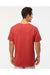 M&O 4800 Mens Gold Soft Touch Short Sleeve Crewneck T-Shirt Heather Red Model Back