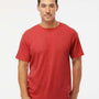 M&O Mens Gold Soft Touch Short Sleeve Crewneck T-Shirt - Heather Red - NEW