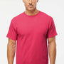 M&O Mens Gold Soft Touch Short Sleeve Crewneck T-Shirt - Heliconia Pink