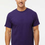 M&O Mens Gold Soft Touch Short Sleeve Crewneck T-Shirt - Purple