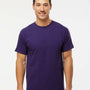 M&O Mens Gold Soft Touch Short Sleeve Crewneck T-Shirt - Purple - NEW