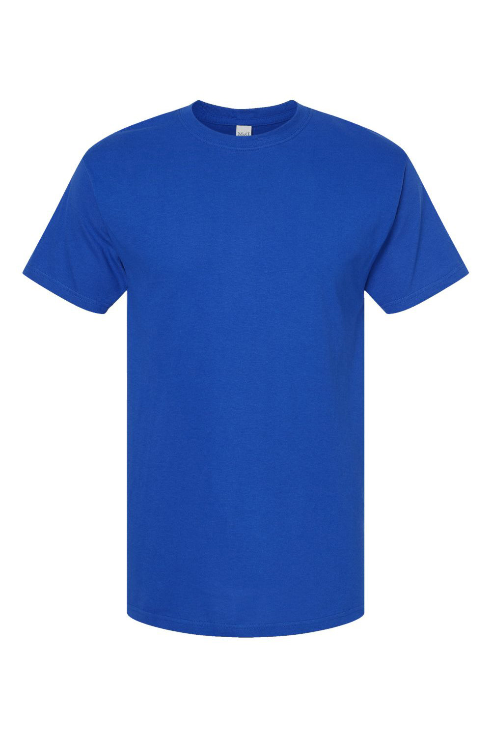M&O 4800 Mens Gold Soft Touch Short Sleeve Crewneck T-Shirt Royal Blue Flat Front