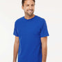 M&O Mens Gold Soft Touch Short Sleeve Crewneck T-Shirt - Royal Blue - NEW