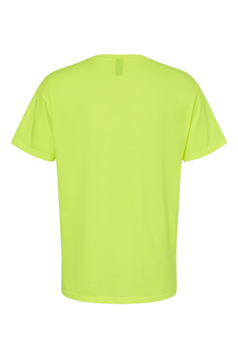 M&O 4800 Mens Gold Soft Touch Short Sleeve Crewneck T-Shirt Safety Green Flat Back