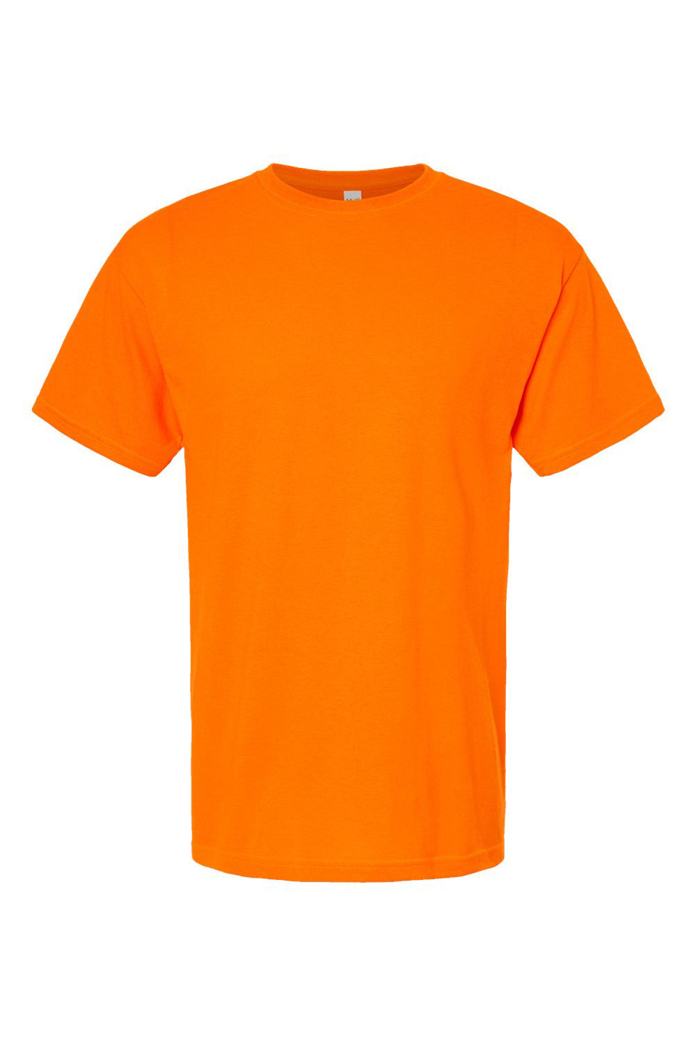 M&O 4800 Mens Gold Soft Touch Short Sleeve Crewneck T-Shirt Safety Orange Flat Front