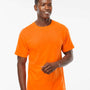 M&O Mens Gold Soft Touch Short Sleeve Crewneck T-Shirt - Safety Orange - NEW