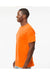 M&O 4800 Mens Gold Soft Touch Short Sleeve Crewneck T-Shirt Safety Orange Model Side