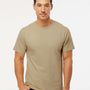 M&O Mens Gold Soft Touch Short Sleeve Crewneck T-Shirt - Sand - NEW