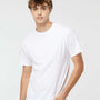 M&O Mens Gold Soft Touch Short Sleeve Crewneck T-Shirt - White - NEW