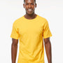M&O Mens Gold Soft Touch Short Sleeve Crewneck T-Shirt - Yellow - NEW