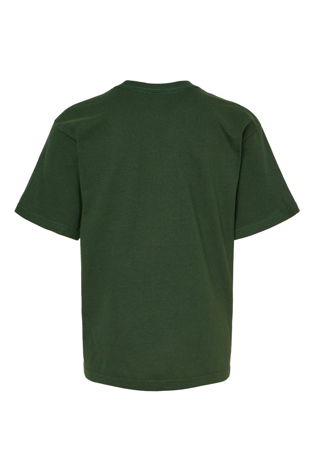 M&O 4850 Youth Gold Soft Touch Short Sleeve Crewneck T-Shirt Forest Green Flat Back