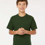 M&O Youth Gold Soft Touch Short Sleeve Crewneck T-Shirt - Forest Green - NEW