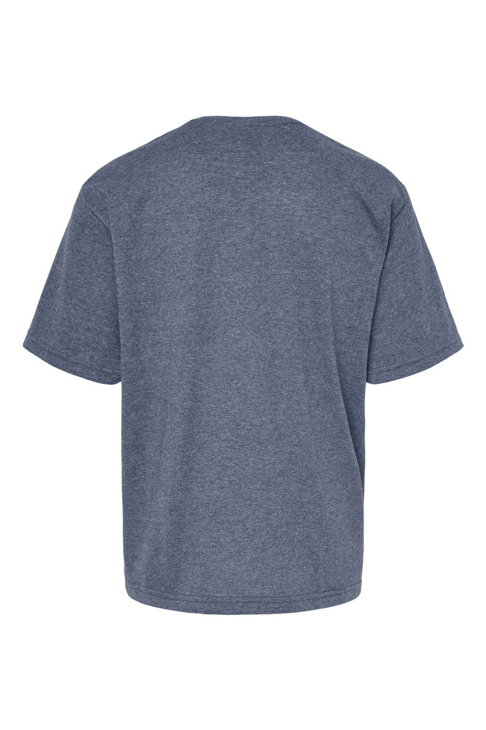 M&O 4850 Youth Gold Soft Touch Short Sleeve Crewneck T-Shirt Heather Navy Blue Flat Back