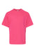 M&O 4850 Youth Gold Soft Touch Short Sleeve Crewneck T-Shirt Heliconia Pink Flat Front