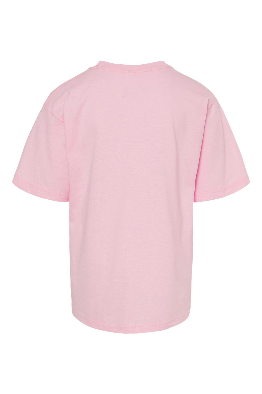 M&O 4850 Youth Gold Soft Touch Short Sleeve Crewneck T-Shirt Light Pink Flat Back