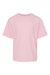 M&O 4850 Youth Gold Soft Touch Short Sleeve Crewneck T-Shirt Light Pink Flat Front