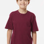 M&O Youth Gold Soft Touch Short Sleeve Crewneck T-Shirt - Maroon