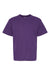 M&O 4850 Youth Gold Soft Touch Short Sleeve Crewneck T-Shirt Purple Flat Front