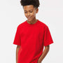M&O Youth Gold Soft Touch Short Sleeve Crewneck T-Shirt - Deep Red - NEW