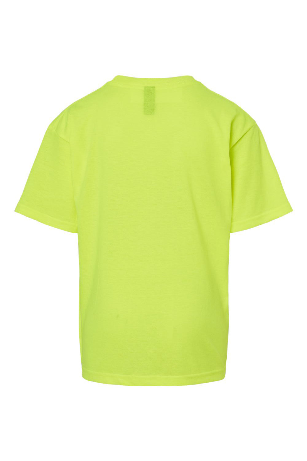 M&O 4850 Youth Gold Soft Touch Short Sleeve Crewneck T-Shirt Safety Green Flat Back