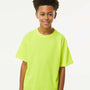 M&O Youth Gold Soft Touch Short Sleeve Crewneck T-Shirt - Safety Green - NEW