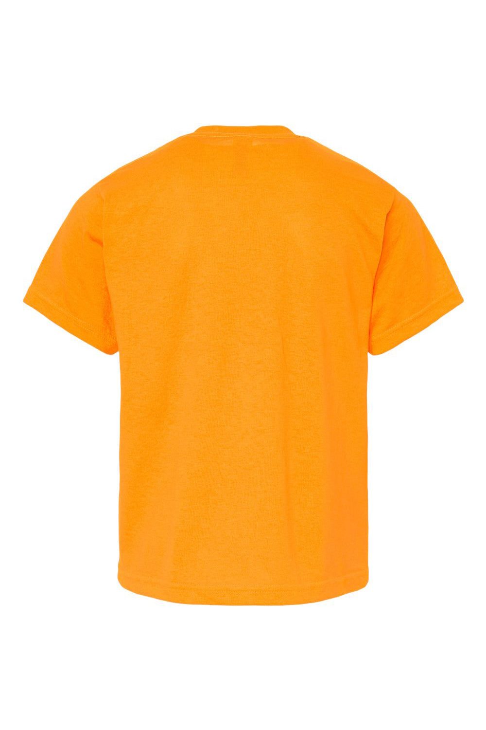 M&O 4850 Youth Gold Soft Touch Short Sleeve Crewneck T-Shirt Safety Orange Flat Back