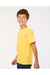 M&O 4850 Youth Gold Soft Touch Short Sleeve Crewneck T-Shirt Yellow Model Side