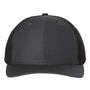 Richardson Mens Twill Back Snapback Trucker Hat - Charcoal Grey/Black - NEW