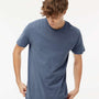M&O Mens Vintage Garment Dyed Short Sleeve Crewneck T-Shirt - Blue Jean - NEW