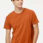 M&O Mens Vintage Garment Dyed Short Sleeve Crewneck T-Shirt - Burnt Orange