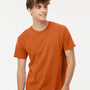 M&O Mens Vintage Garment Dyed Short Sleeve Crewneck T-Shirt - Burnt Orange - NEW