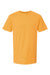 M&O 6500M Mens Vintage Garment Dyed Short Sleeve Crewneck T-Shirt Citrus Yellow Flat Front