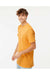 M&O 6500M Mens Vintage Garment Dyed Short Sleeve Crewneck T-Shirt Citrus Yellow Model Side