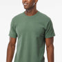 M&O Mens Vintage Garment Dyed Short Sleeve Crewneck T-Shirt - Light Green