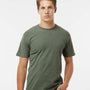 M&O Mens Vintage Garment Dyed Short Sleeve Crewneck T-Shirt - Monterey Sage Green - NEW