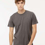 M&O Mens Vintage Garment Dyed Short Sleeve Crewneck T-Shirt - Pepper Grey - NEW