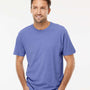 M&O Mens Vintage Garment Dyed Short Sleeve Crewneck T-Shirt - Periwinkle - NEW