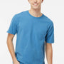 M&O Mens Vintage Garment Dyed Short Sleeve Crewneck T-Shirt - Royal Caribe Blue