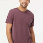 M&O Mens Vintage Garment Dyed Short Sleeve Crewneck T-Shirt - Vineyard Red