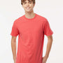 M&O Mens Vintage Garment Dyed Short Sleeve Crewneck T-Shirt - Bright Salmon - NEW