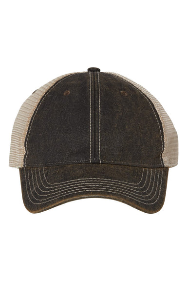 Legacy OFA Mens Old Favorite Trucker Hat Black/Khaki Flat Front
