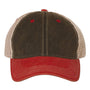 Legacy Mens Old Favorite Snapback Trucker Hat - Black/Scarlet Red/Khaki - NEW