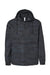 Independent Trading Co. EXP94NAW Mens Nylon Hooded Anorak Jacket Black Camo Flat Front