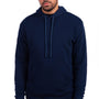Next Level Mens Sueded French Terry Hooded Sweatshirt Hoodie w/ Pouch Pocket - Midnight Navy Blue