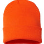 Cap America Hats Unisex USA Made Cuffed Knit Beanie - Neon Blaze Orange
