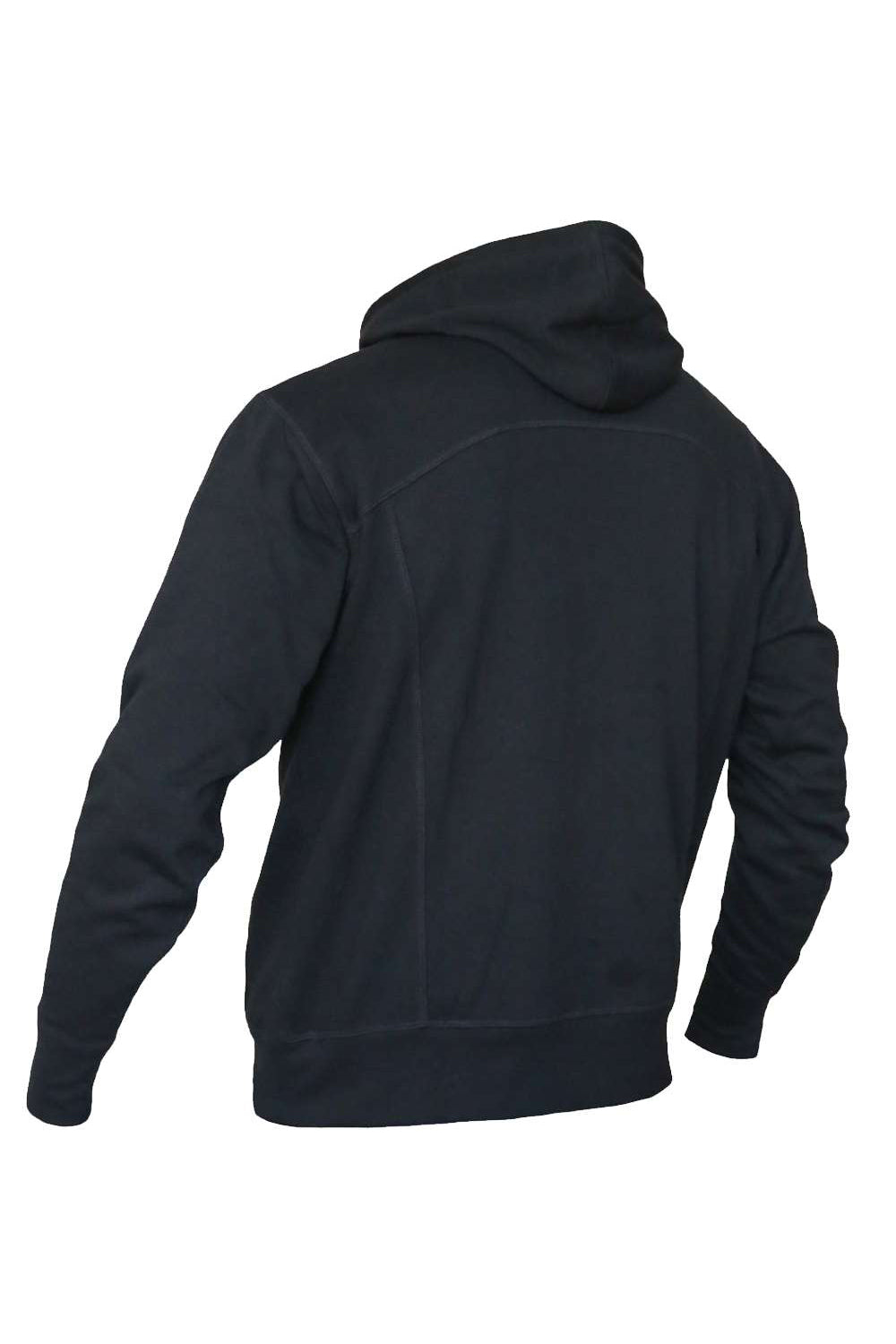 Quikflip LAFZH Mens 2-in-1 Hero Lite Full Zip Hooded Sweatshirt Hoodie Black Flat Back