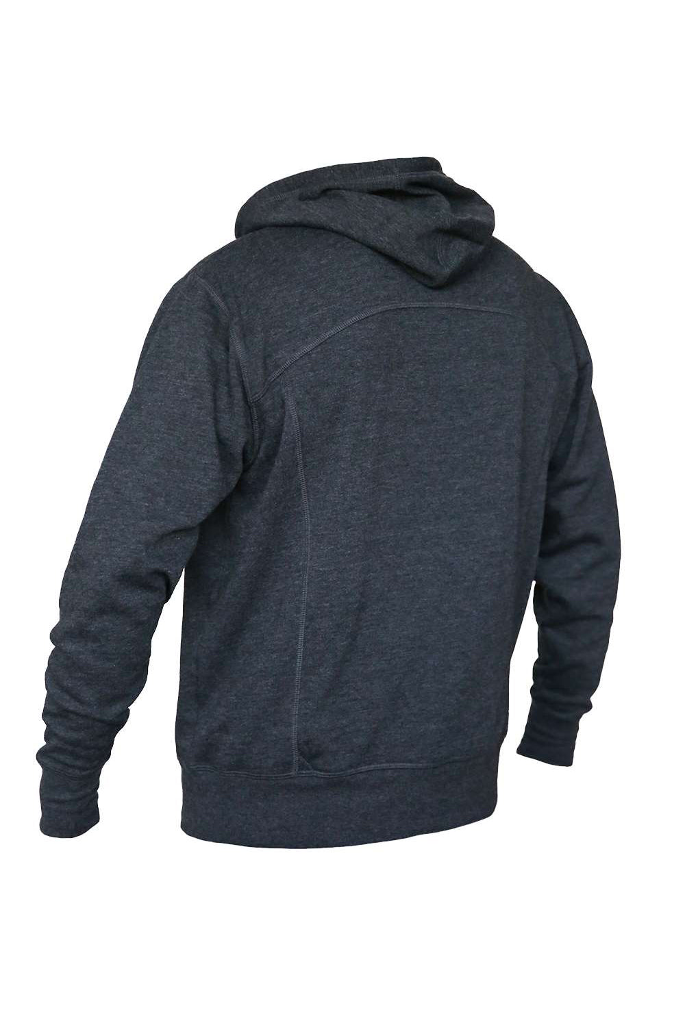Quikflip LAFZH Mens 2-in-1 Hero Lite Full Zip Hooded Sweatshirt Hoodie Charcoal Grey Flat Back