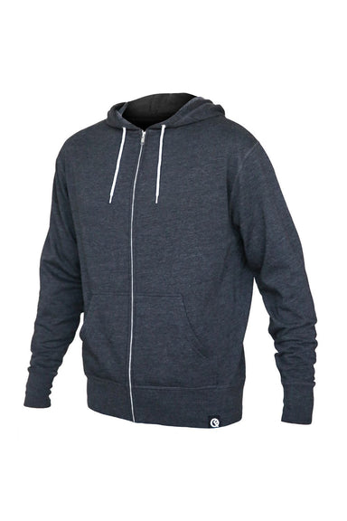 Quikflip LAFZH Mens 2-in-1 Hero Lite Full Zip Hooded Sweatshirt Hoodie Charcoal Grey Flat Front